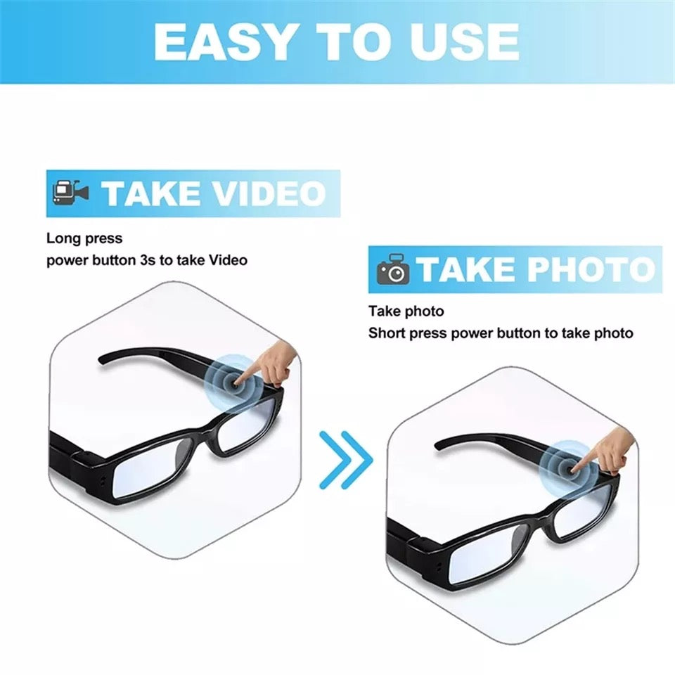 Full HD 1080P Mini Camera Wearable Audio Video Recorder Glasses