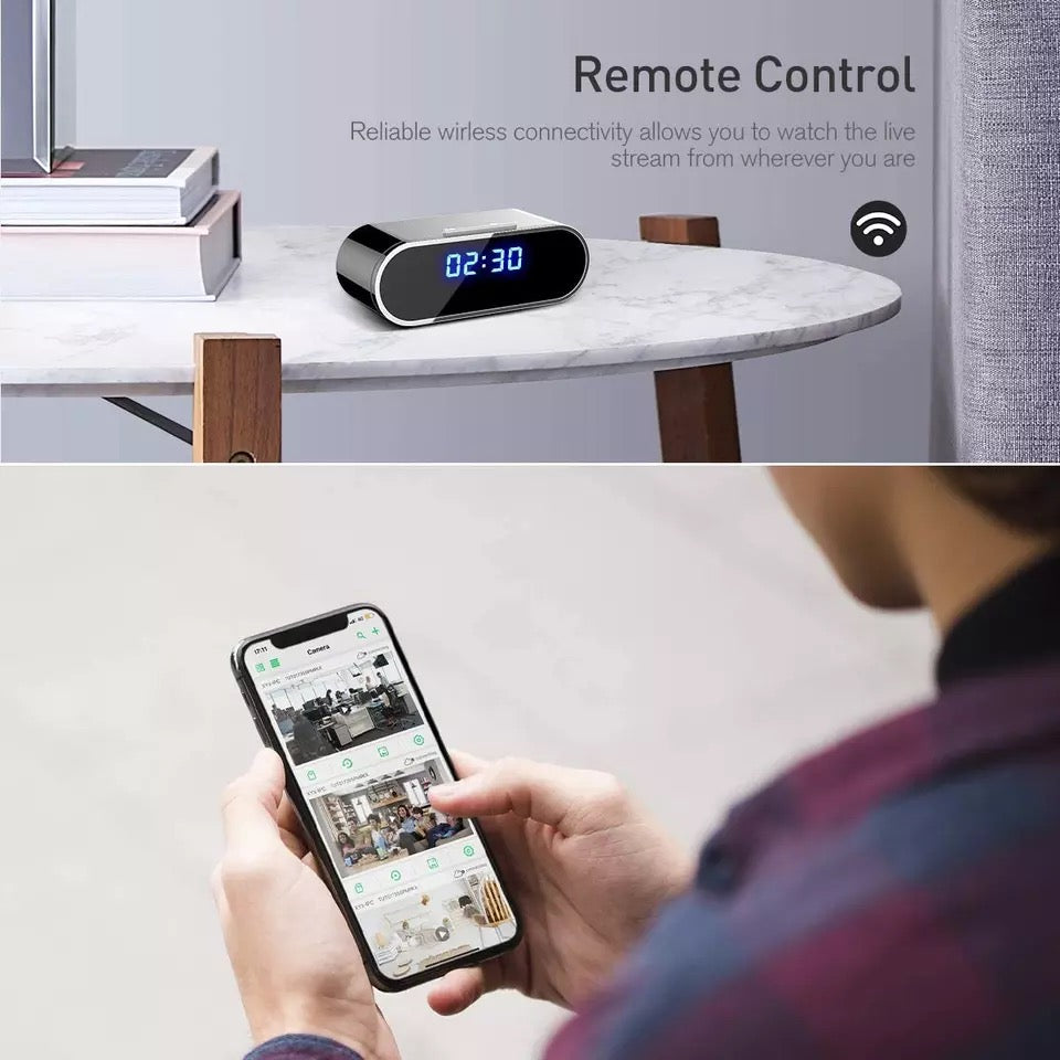 Bedside Alarm Clock with Built-in Camera